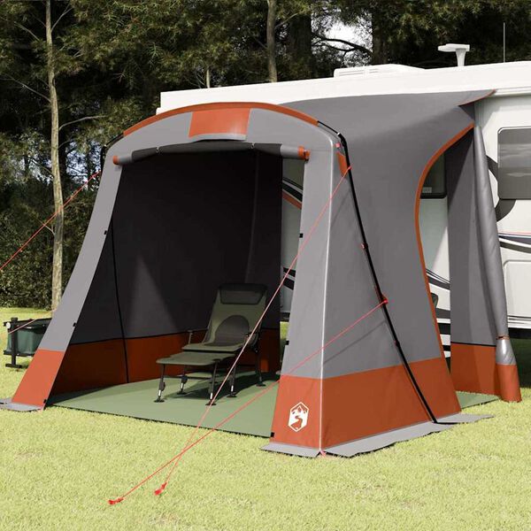 vidaXL Tailgate Tent Grey and Orange 285 x 255 x 245 cm Taffeta