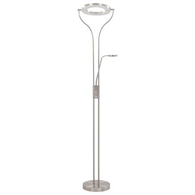 vidaXL Stand Lamp 18 W Silver 180 cm Dimmable