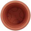 vidaXL Round Flower Pot 24 pcs Brick Red &Oslash; 30 x 25 cm Plastic