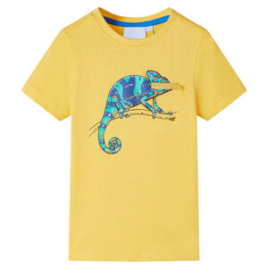 vidaXL Kids' T-shirt with Short Sleeves Light Ochre 104