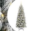 vidaXL Artificial Christmas Tree with 150 LEDs with Stand White 150 cm