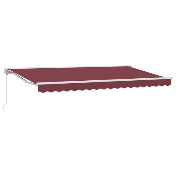 vidaXL Retractable Awning Burgundy 350 x 200 cm Polyester and Metal