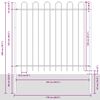 vidaXL Garden Fence 4 pcs White 6.8 x 1 m Powder-coated Steel