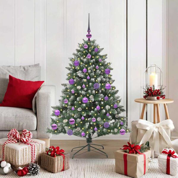 vidaXL Artificial Christmas Tree with 150 LEDs Green 85 x 85 x 120 cm