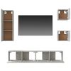 vidaXL 5 Piece TV Cabinet Set Concrete Grey Engineered Wood