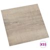 vidaXL Self-adhesive Flooring Planks 55 pcs PVC 5.11 m² Taupe