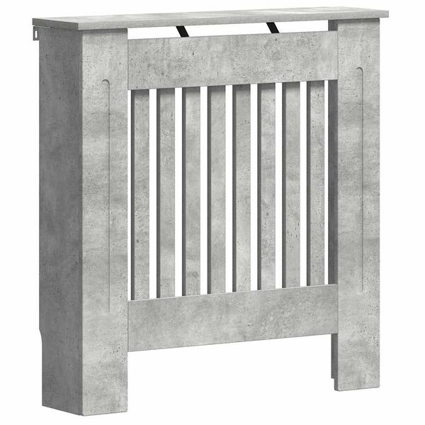 vidaXL Radiator Cover Concrete Grey 78 x 19 x 81.5 cm Engineered Wood