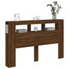 vidaXL LED Headboard Brown Oak 160x18.5x103.5 cm Engineered Wood