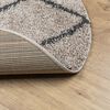 vidaXL Shaggy Rug PAMPLONA High Pile Modern Beige and Anthracite &Oslash; 80 cm