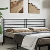 vidaXL Metal Replace Headboard Black 200 cm