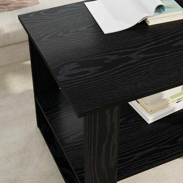 vidaXL Coffee Table Black Oak 72 x 50 x 50 cm Engineered Wood