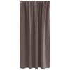 vidaXL Blackout Curtains with Rings 2 pcs Dark Brown 175 x 140 cm