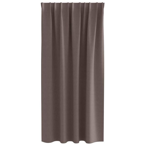 vidaXL Blackout Curtains with Rings 2 pcs Dark Brown 175 x 140 cm