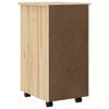 vidaXL Rolling Cabinet with Drawers MOSS Clear Varnish Solid Pine wood