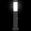 vidaXL Bollard Light with Outlet 50 cm Stainless Steel IP44