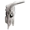 vidaXL Bull Skull Silver 49 x 10 x 36 cm Aluminium