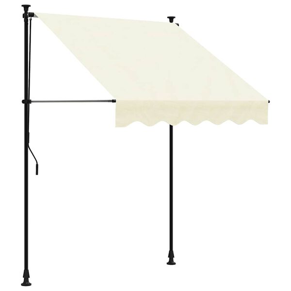 vidaXL Retractable Awning Cream 150x150 cm Fabric and Steel