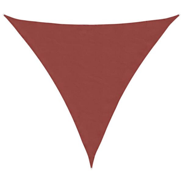 vidaXL Sunshade Sail Oxford Fabric Triangular 3.6x3.6x3.6 m Terracotta