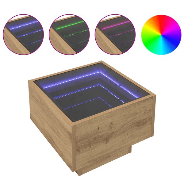 vidaXL Coffee Table Artisan oak 40 x 40 x 30 cm Engineered wood