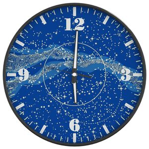 vidaXL Wall Clock with Luminous Scales and Pointers Blue Ø30 cm