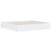 vidaXL Bed Frame with Drawers without Mattress White 180x200 cm Super King