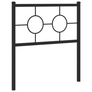 vidaXL Metal Replace Headboard Black 75 cm