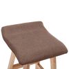 vidaXL Bar Stools 2 pcs Taupe Fabric