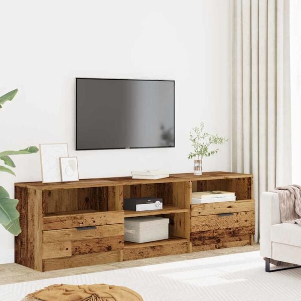 vidaXL TV Cabinet Old Wood 150x33.5x45 cm Engineered Wood