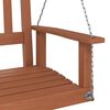 vidaXL Garden Swing Bench with Metal Chains Brown Solid Wood Fir