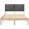 vidaXL Bed frame Brown and dark grey 120 x 190 cm Solid pine wood