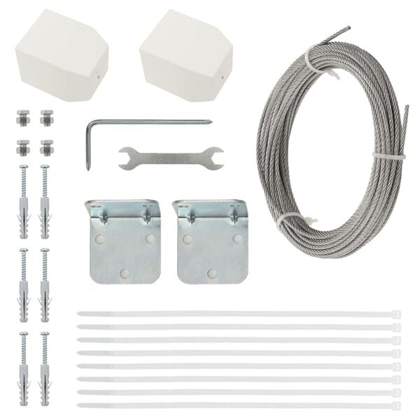 vidaXL Balcony Screen Brown 80x240 cm Oxford Fabric