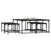 vidaXL Nesting Coffee Tables 5 pcs Black Engineered Wood