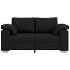 vidaXL Sofa Black 160 x 77 x 82 cm Fabric