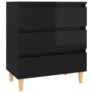 vidaXL Sideboard High Gloss Black 60x35x69 cm Engineered Wood