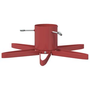 vidaXL Christmas Tree Stand Red 50 x 50 x 15.5 cm Steel