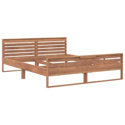 vidaXL Bed Frame Solid Teak Wood 160x200 cm