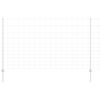vidaXL Outdoor Wild Fence with Posts 25 x 1.4 m Galvanised Steel Mesh