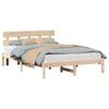 vidaXL Bed Frame with Headboard Brown 160 x 200 cm Solid Pine wood