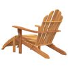 vidaXL Garden Adirondack Chair with Footrest Solid Wood Teak