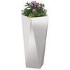 vidaXL Planter Silver 30 x 30 x 75 cm Stainless Steel
