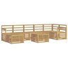 vidaXL Outdoor Sofa Set 8 pcs White Solid Acacia Wood