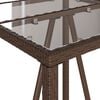 vidaXL Outdoor Bar Table Brown 70x70x110 cm Poly Rattan