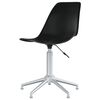 vidaXL Swivel Dining Chair Black PP