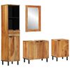 vidaXL Bathroom Cabinet Set 4 pcs Natural 38 x 33 x 160 cm