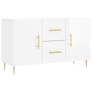 vidaXL Sideboard High Gloss White 100x36x60 cm Engineered Wood
