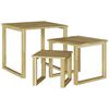 vidaXL Table 3 pcs Natural Impregnated Pine Wood