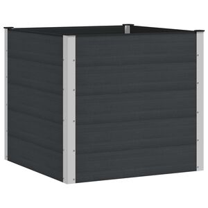 vidaXL Garden Raised Bed Black 100 x 100 x 91 cm WPC and Aluminium