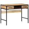 vidaXL Writing Desk with Shelf Brown 100 x 50 x 75 cm Solid Mango Wood