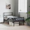 vidaXL Metal Bed Frame without Mattress with Footboard&nbsp;Black 90x200cm