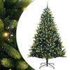 vidaXL Artificial Hinged Christmas Tree 300 LEDs Green 240 cm